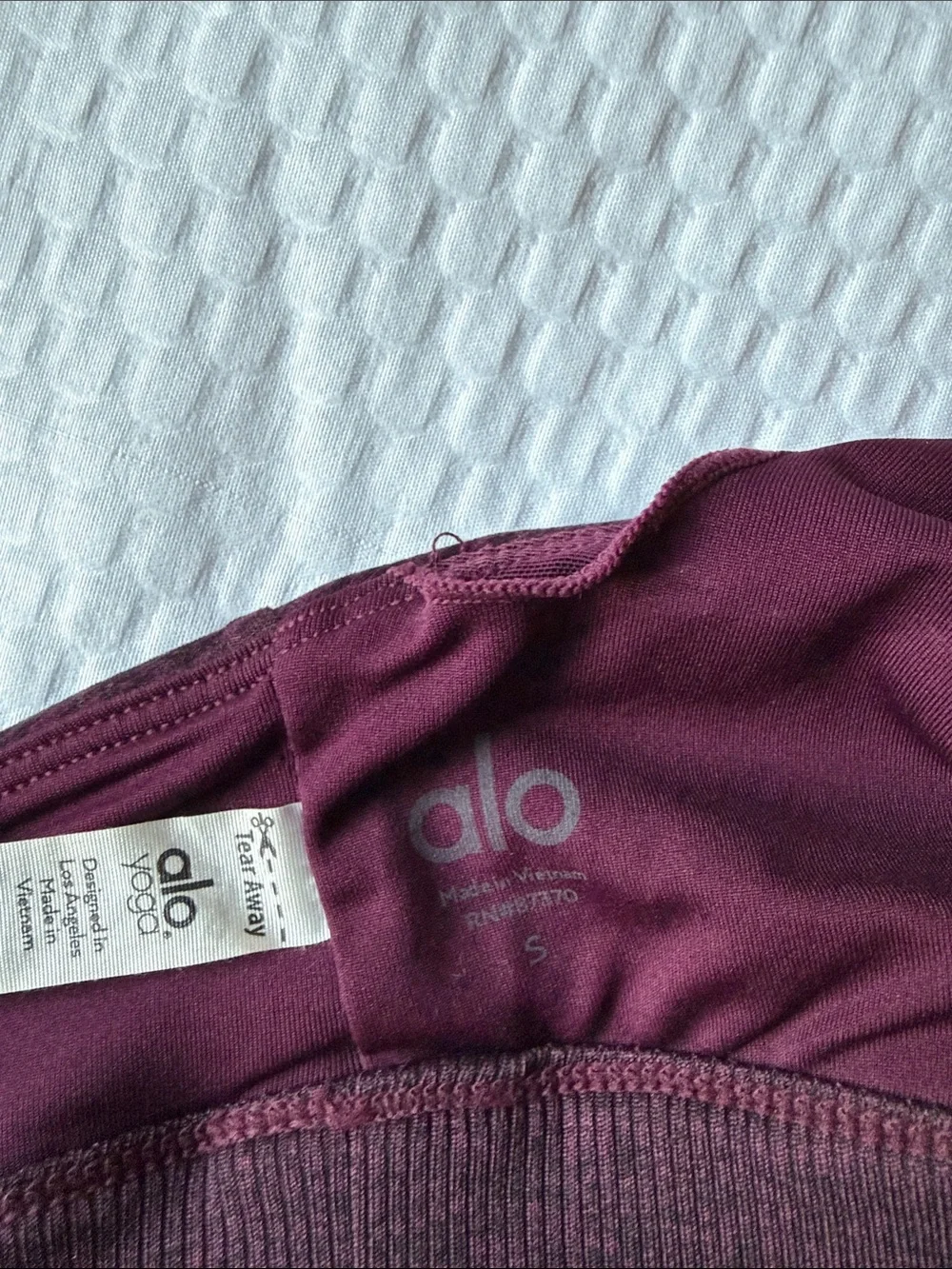 ALO Yoga Plum Strappy Ribbed Sports Bra